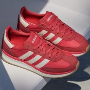 Adidas Original Run 70s 2.0 DARK Red and White Stripes Woman SZ 6.5 new In Box